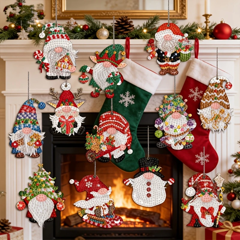 kit-de-pintura-diamante-5d-diy-12-pecas-enfeites-de-natal-para-pendurar-gnomos-boneco-de-neve-elfo-pingente-para-Arvore-de-natal