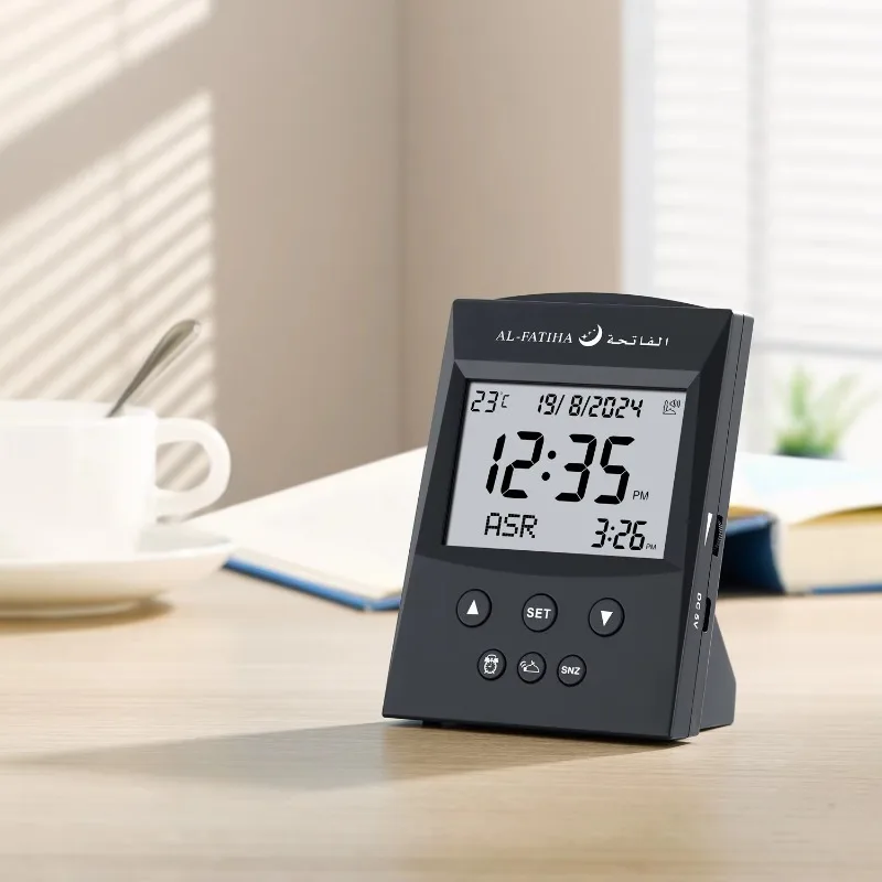 New Arrival Digital Azan LCD Desk Table Clock Muslim Athan Watch Reminder Hijri Gregorian Calendar Islamic Mosque