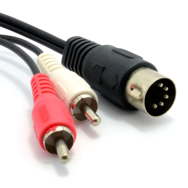 5 Pin DIN Cable 5-Pin-DIN To 2RCA  Cable  Equipment for Electrophonic Bang&Olufsen Quad Stereo Systems