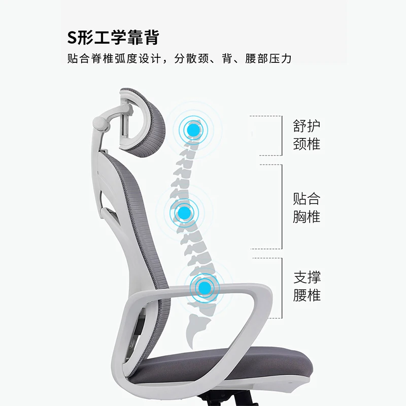 Staff office chairs, computer chairs, ergonomics, sedentary backrest chairs, lifting and lowering