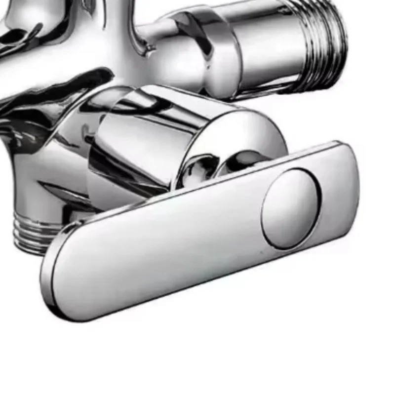 Chrome Double Outlet Faucet Multi Functional Faucet For Washing Machine Contemporary Aesthetic Versatile Usage