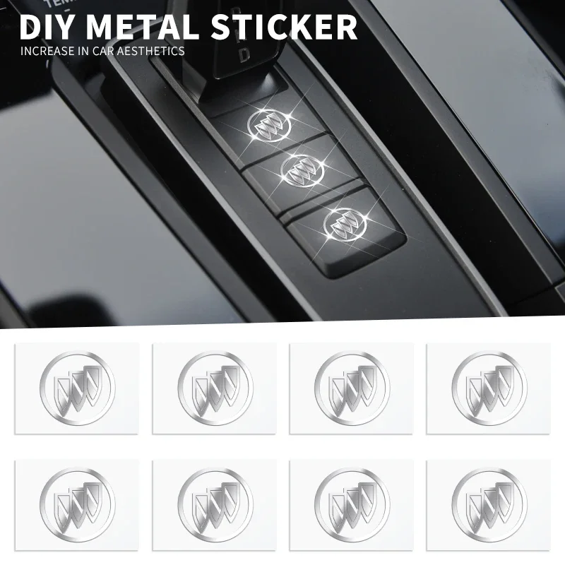 

3D Metal Car Emblem Logo Decorative Stickers Badge Decal Interior Styling For Buick enclave royaum Park Avenue Envista GL8 GL6