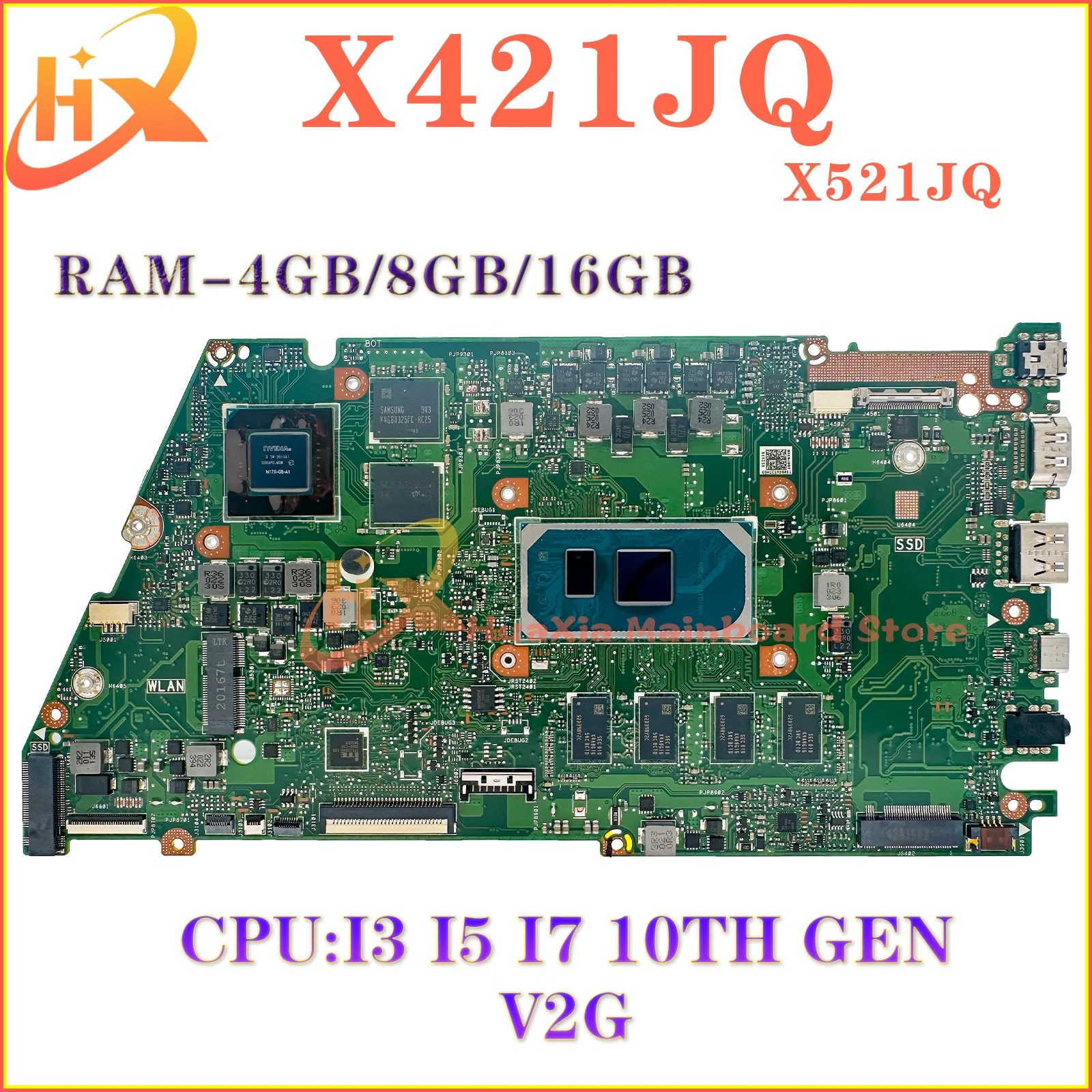 

X421JA Mainboard For ASUS X421JQ X421JAY X421JFY X421JPY X421JQY X521JQ S433J S533J S5600J V4050J Laptop Motherboard