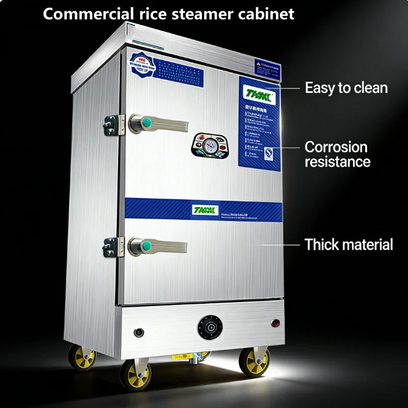 

Gas Bun Rice Steamer Cabinet Machine Stainless Steel Chicken Noodle Dumpling Food Steam Cabinet