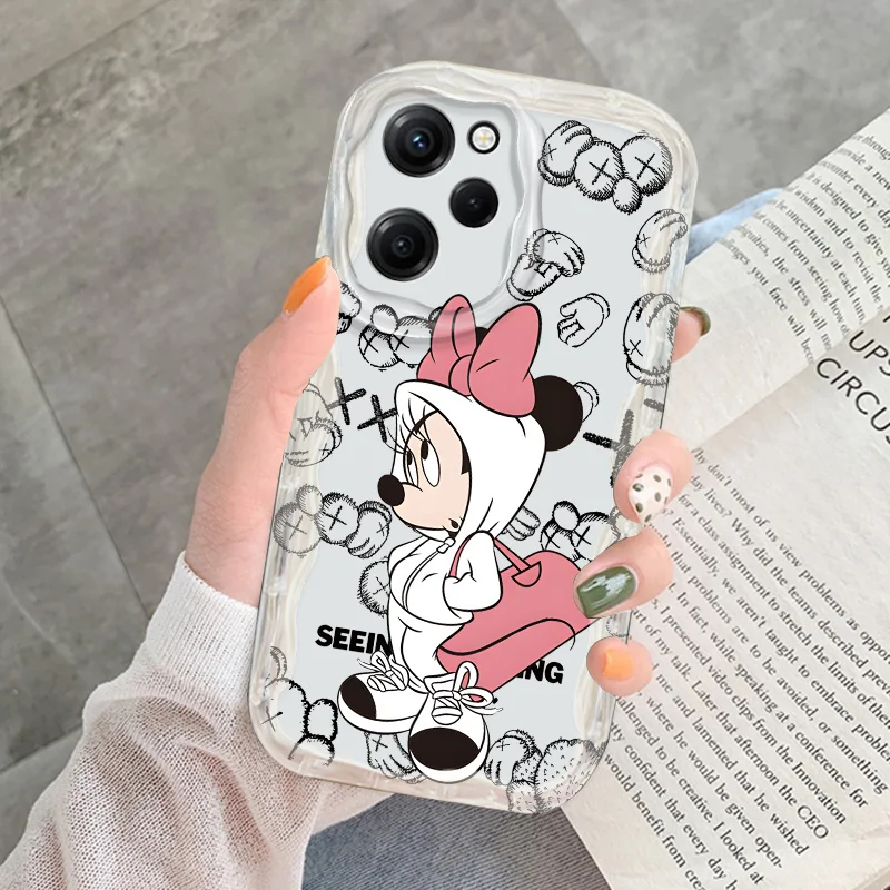 Disney Minne Mickey Cream Funda de teléfono para Xiaomi Redmi 13 12 10 9 A1 A2 A3 K50 40 30 AT A C i X S Pro Plus