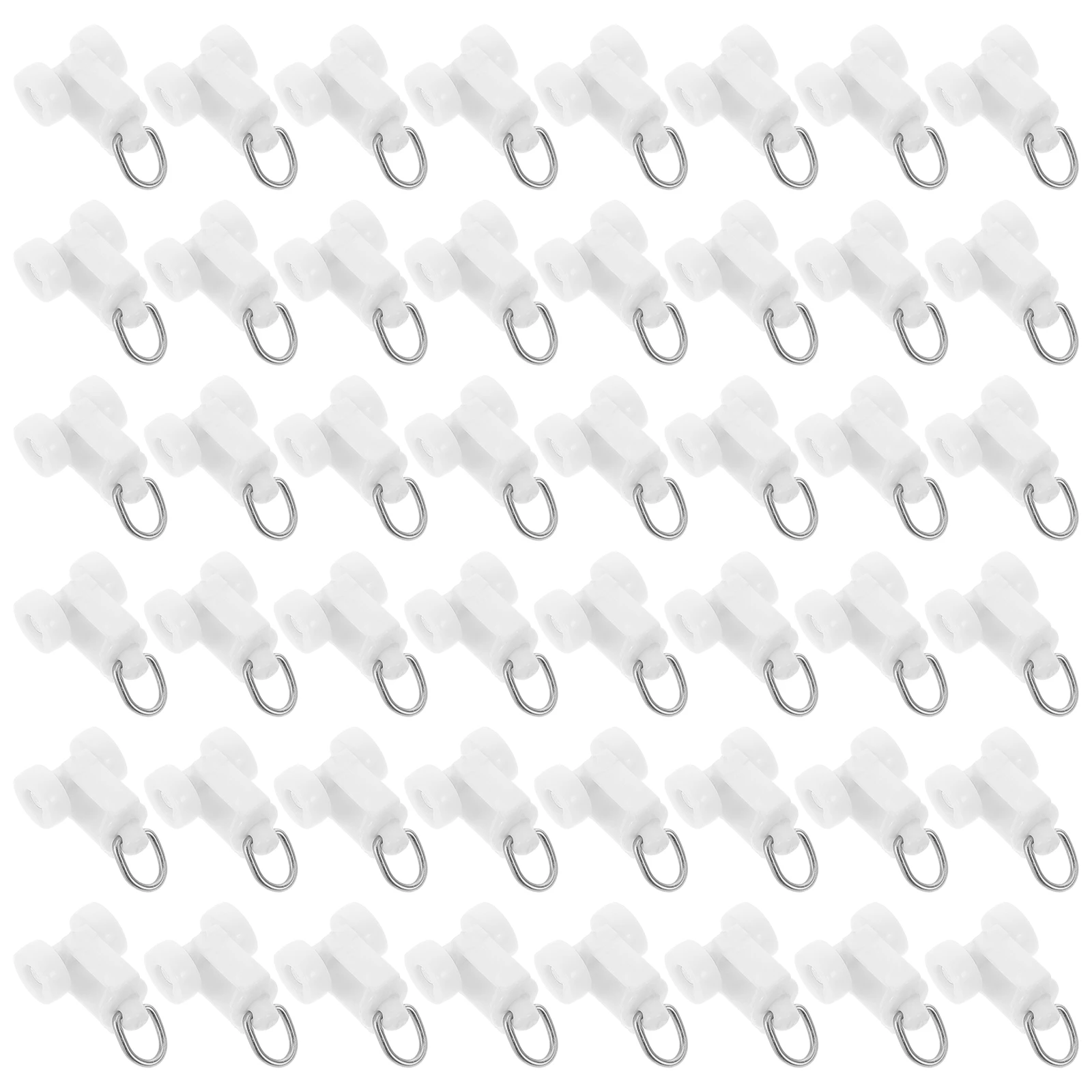 

100 Pcs Curtain Track Roller Curtains Slider Pulleys Rail Scroll Wheel Metal Office Carriers