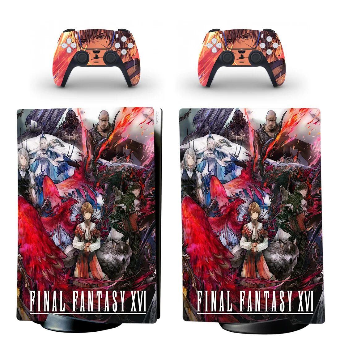 

Final Fantasy 16 PS5 Digital Skin Sticker Decal Cover for Console and 2 Controllers Vinyl Skins