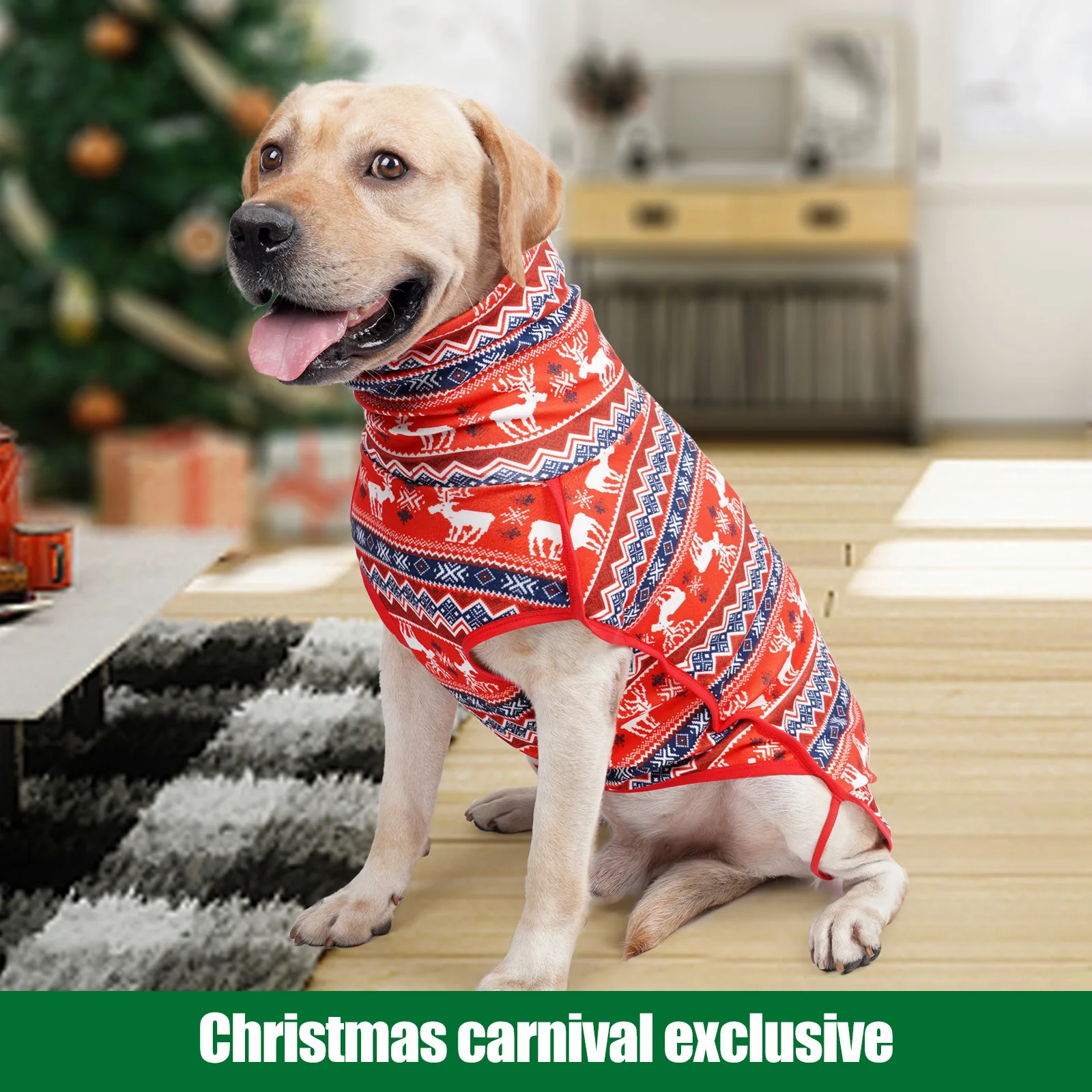 

Christmas Pet Dog Puppy Clothes Corgi Clothes Winter Sweater Medium Large Dog Clothes Dog Cotton-Padded Clothes Costume