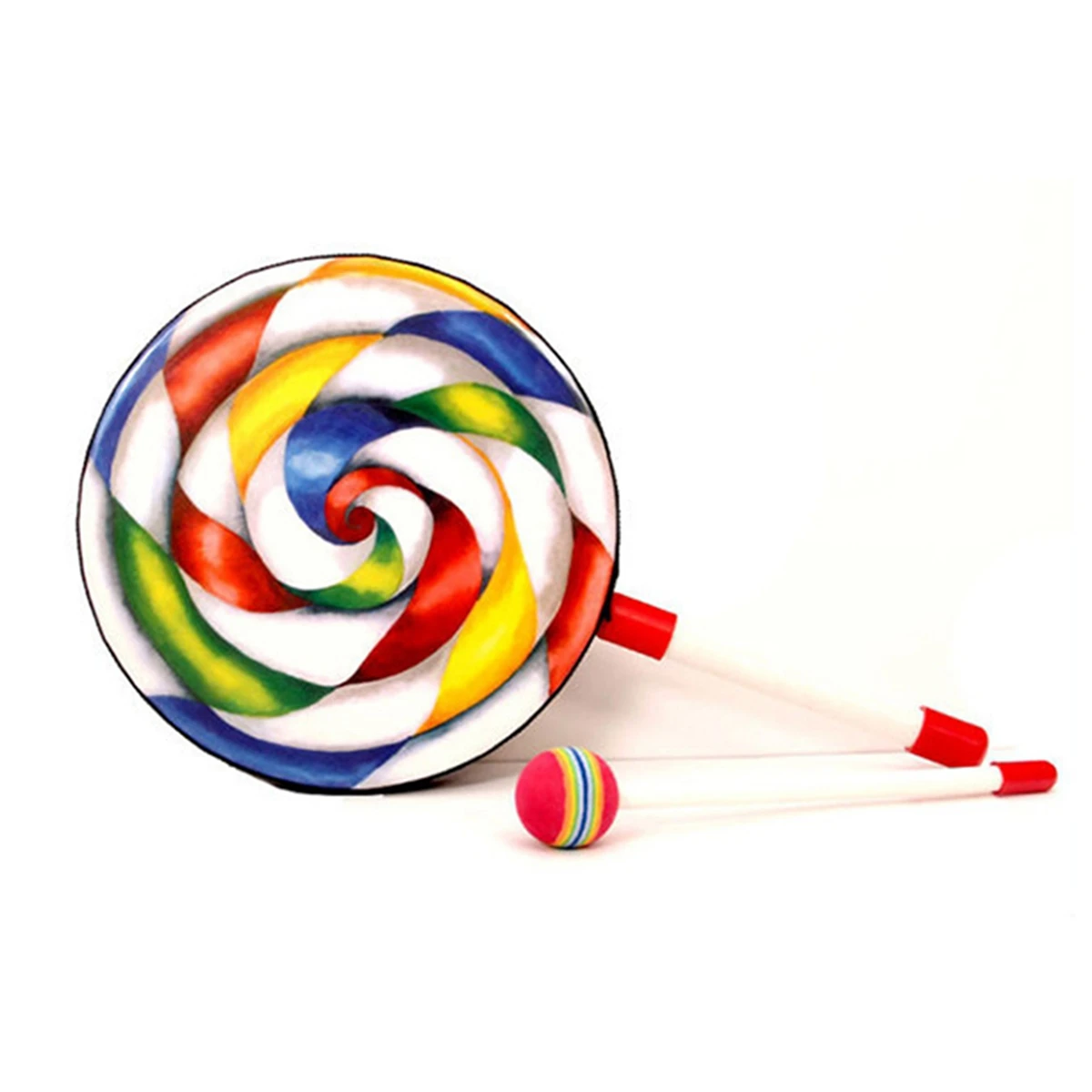 Sports Orff Instruments Lollipop Drums 6/8/10 Inch Three Size Dance Props Percussion Instruments Hand Drum Education Toys