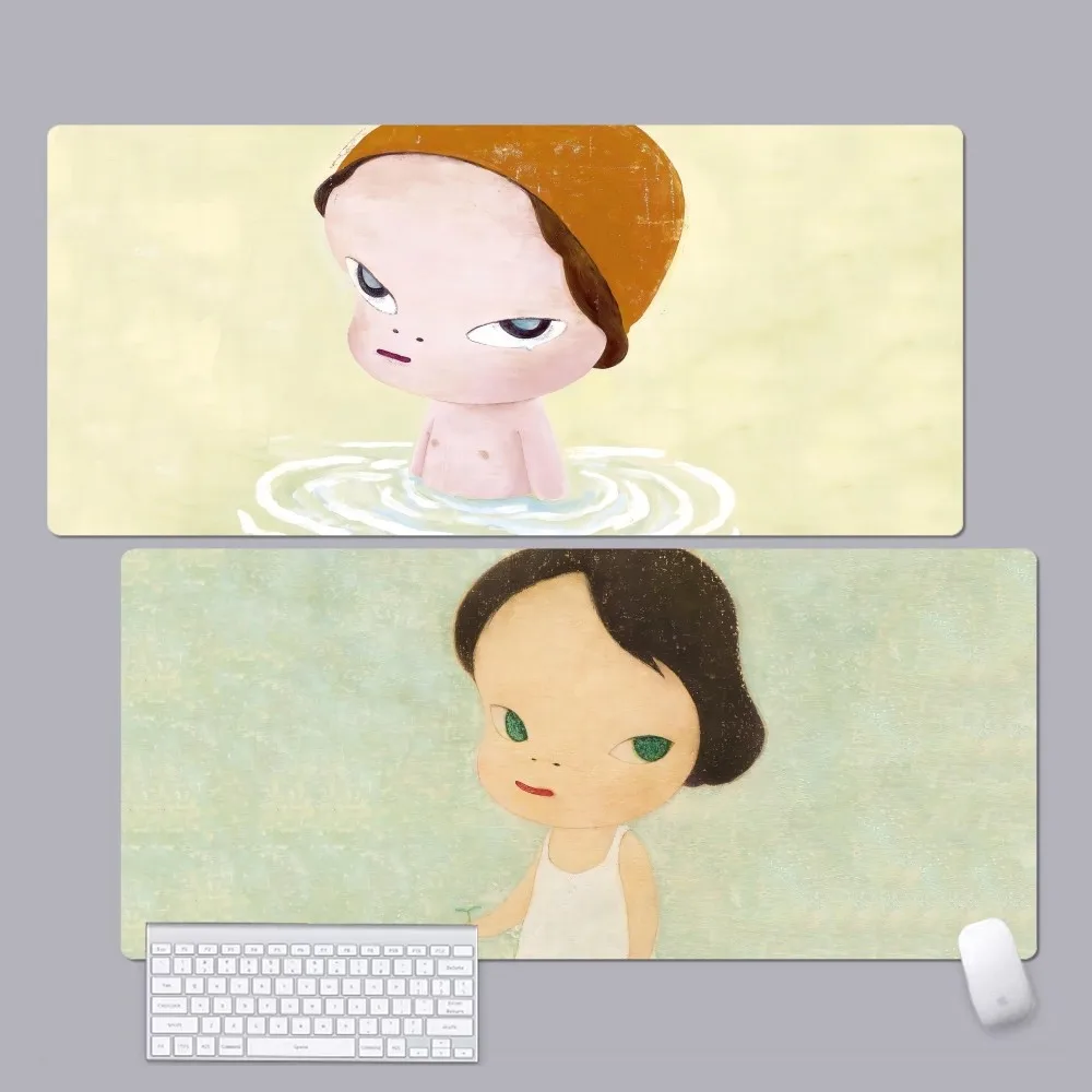 Yoshitomo Nara Girl Pad Unique Desktop Pad Game Mousepad Size For Large Edge Locking Game Keyboard Pad