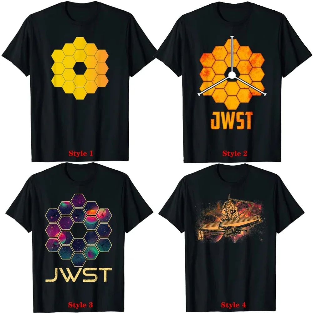 T-shirt engraçada do James Webb para homens e mulheres, telescópio espacial, JWST, astronomia, ciência, camisas estilo unissex, roupas Harajuku