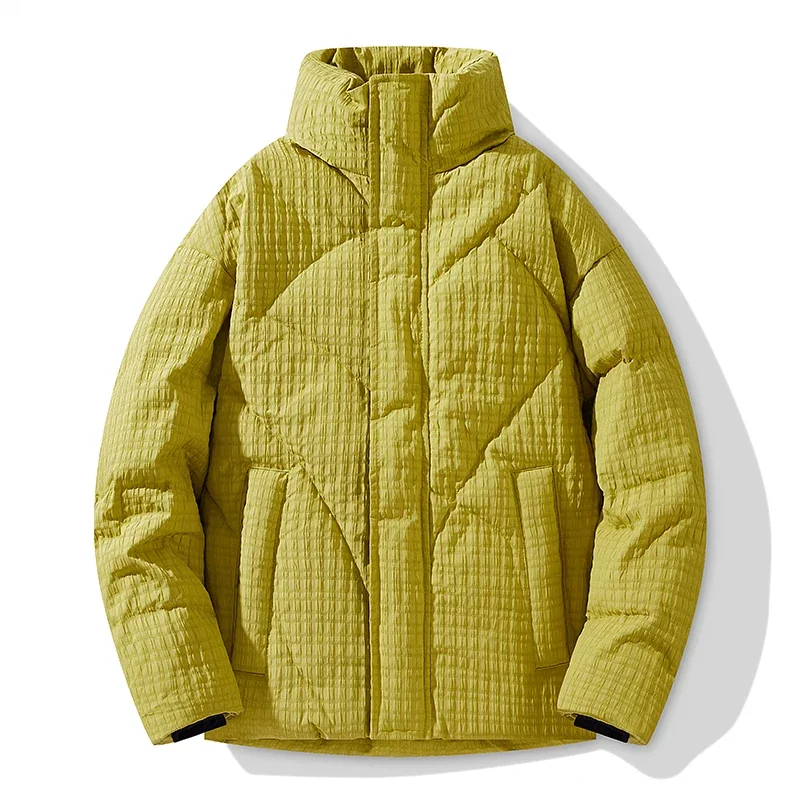 جديد الشتاء أسفل تنوعا بلون سترة العصرية عارضة الأعمال الشباب الوقوف طوق فضفاض يندبروف زوجين سترة