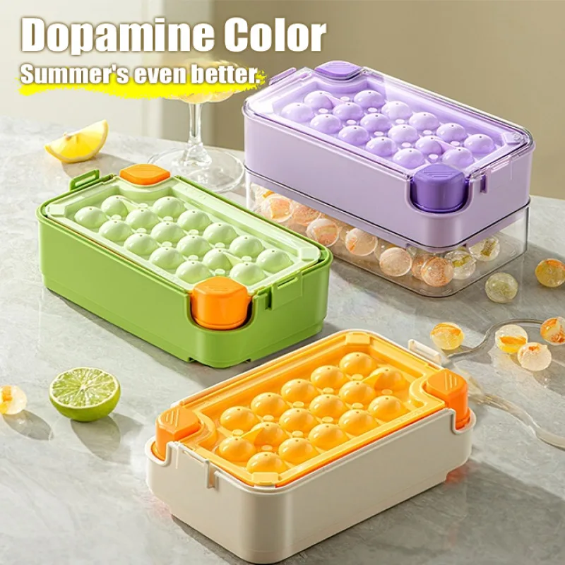 Self-designed Ice Cube Moulds Household Ice Ball Storage Box Food Grade Whiskey Pressing Ice Compartment Ice Maker