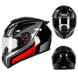 Erkekler için Unisex motosiklet kask tam yüz kask dört mevsim Motocross kaskları HD siperliği Cascos Para Motos DOT onaylı