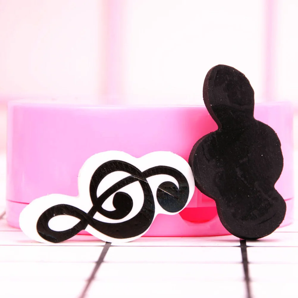 

20 Pcs Mini Puzzles Cute Erasers Music Symbol Prize for Students Small Reward Funny