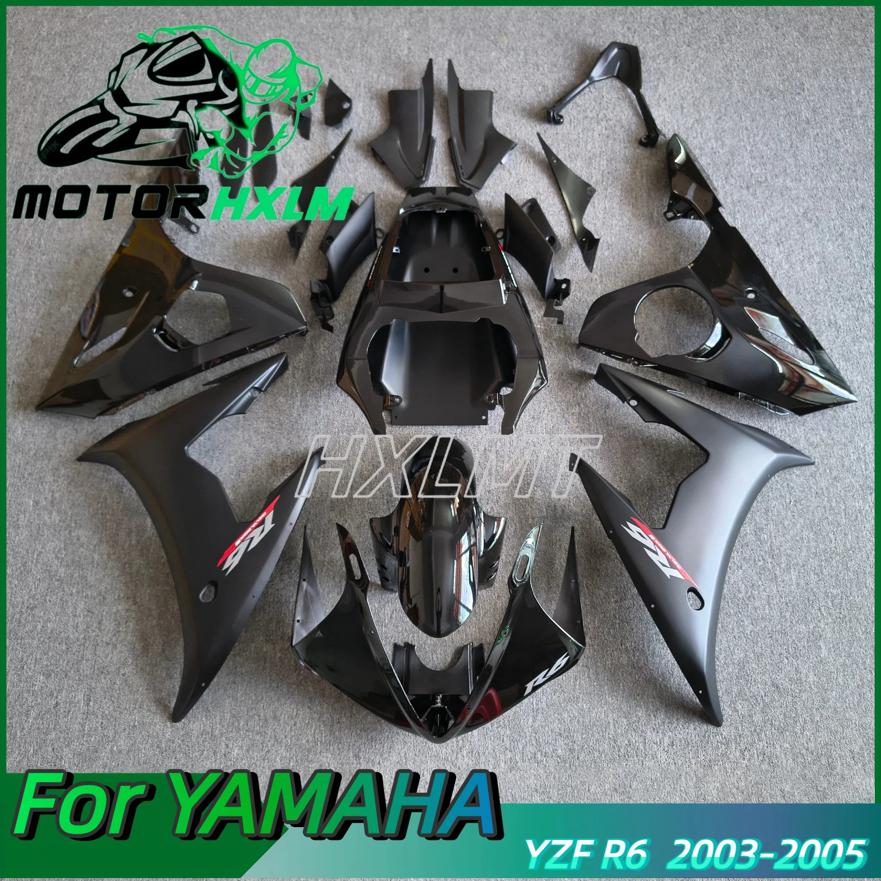 Motorcycle Fairing YZF600 R6 2003 - 2005 Black Red Fairings YZFR6 2005 Bodywork YZFR6 2003