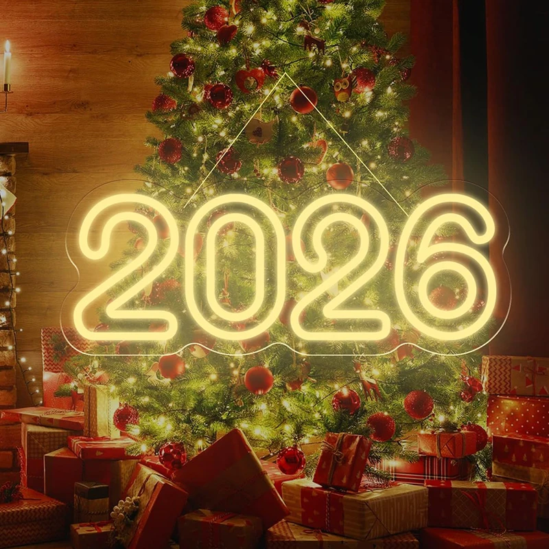 2026 رقم النيون Led تسجيل السنة رقم جدار تسجيل لحفلة رأس السنة الجديدة عيد الميلاد التخرج عيد ميلاد غرفة نوم غرفة المعيشة مكتب #1