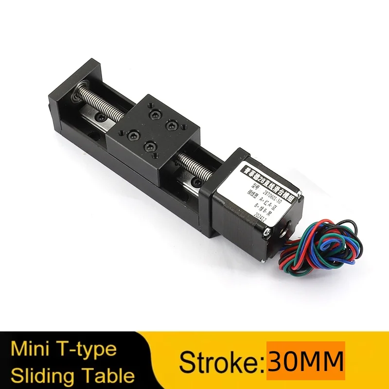 

T-type CNC Sliding Table Rail Linear Stage Transport Guide Platform Stepper Motor Drive Kit 30MM-300MM XYZ Axis Table