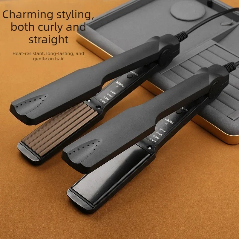 Hair Crimper Curler Ceramic Tourmaline Corrugated Curling Iron Fast Heat Up Adjustable Temperature for Waves Volume Salon Use