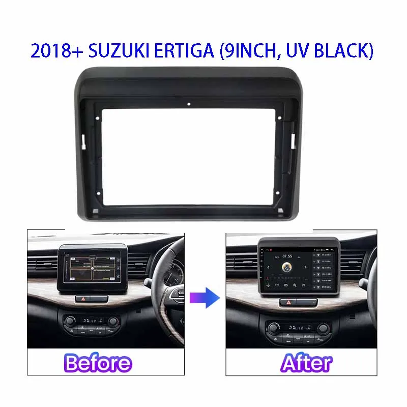 

9 Inch Car Radio Fascia Frame for Suzuki Ertiga 2018+ With Adapter Android Screen Audio Center Dash Panel Fascias