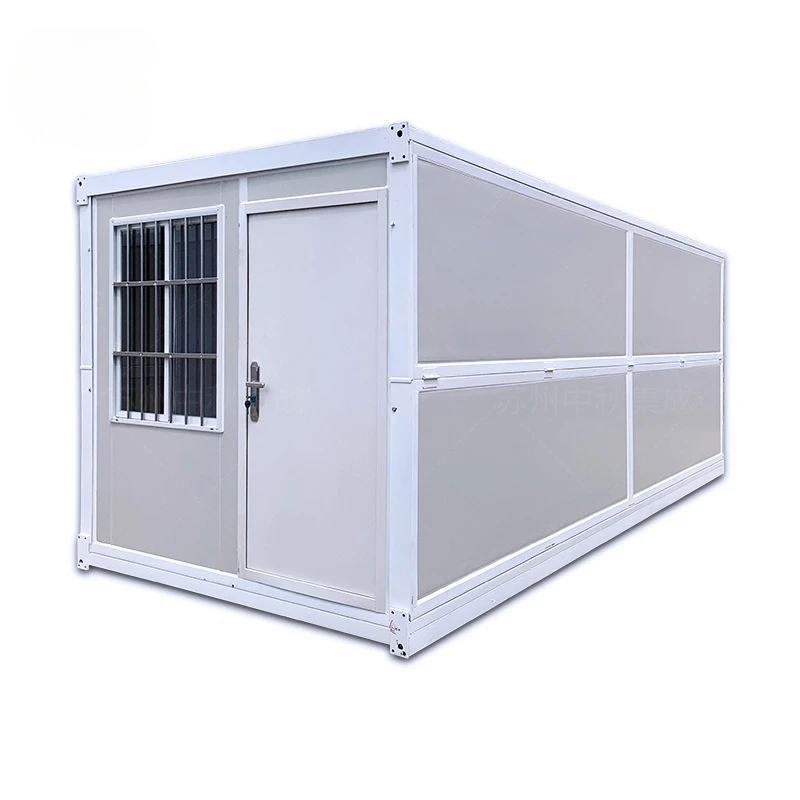 Folding Container House Manufacturer Export 20 Feet Mobile Folding Box Prefabricated House Temporary Construction Shelter Foldin