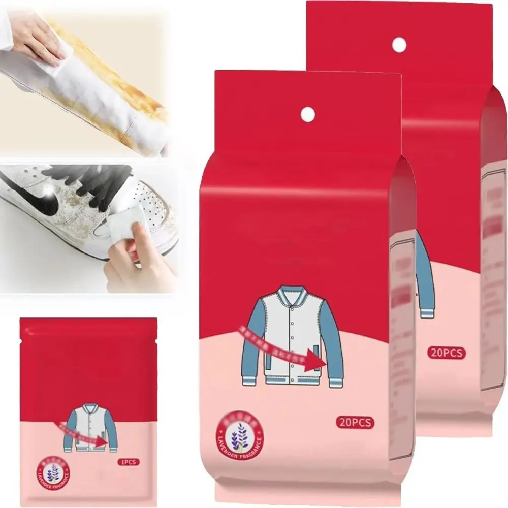 20/50/100Pcs Non Washing Clothes Stain Removal Wet Wipes Disposable Effective Clothes Decontamination Wipes High Performance