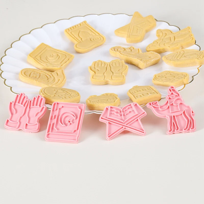 Eid Mubarak Biscuit Mold Cookie Cutters DIY Cake Baking Tools Islamic Muslim Party Decor Al Adha Ramadan Kareem Home Decorations