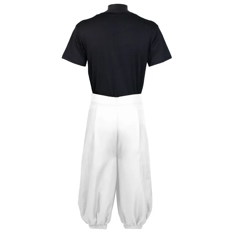 Anime Fushiguro Toji Satoru Gojo Cosplay Jujutsu JJK Temple Costume Black T-shirt White Pants Halloween Cool Set for Adults