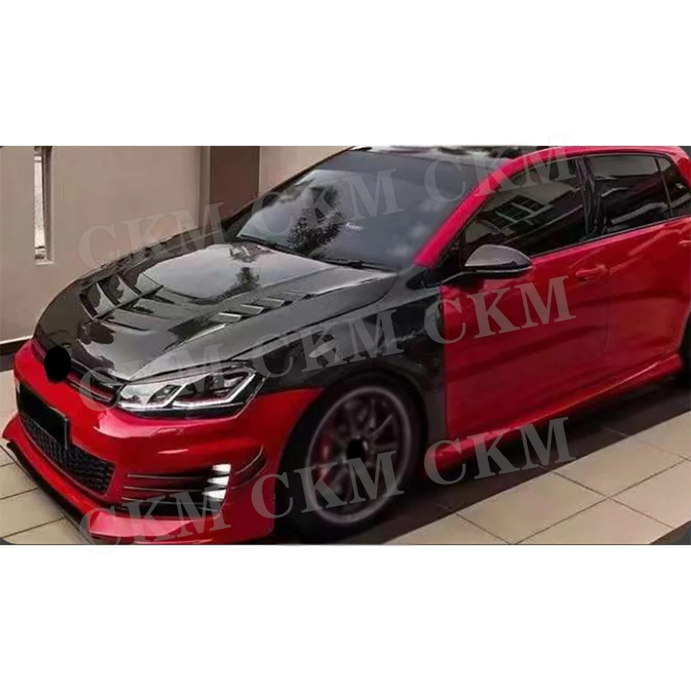 Carbon Fiber Body Kits Car Front Engine Hood Vent Cover Accessories for Volkswagen Golf 7 7.5 2014-2021 Engine Bonnets