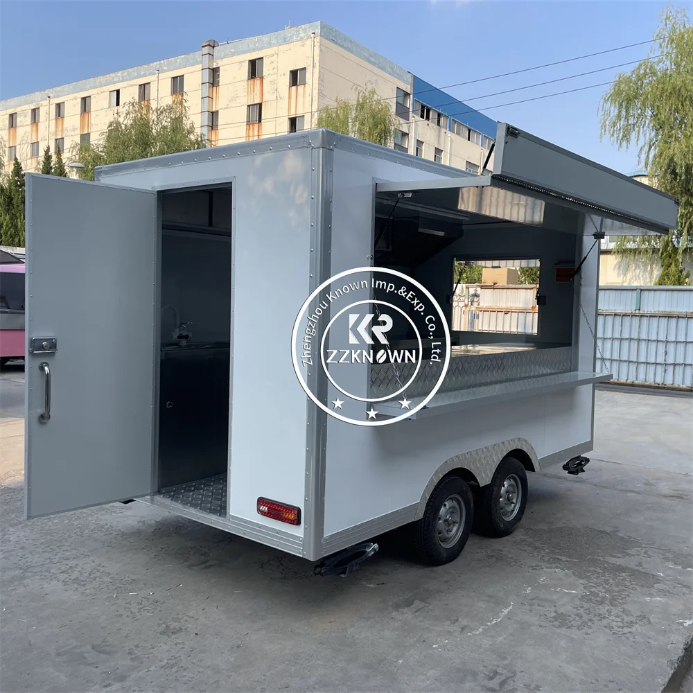 Factory Direct Pizza Trailer Mobile Coffee Van Street Breakfast Sandwich Food Truck Mobile Ice Cream Cart With Full Kitchen view 5