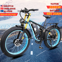 Electric Bicycle Keteles-K800 Pro 48V23AH 2000W Dual Motor 26*4.0Fat Tire Electric Bike Hydraulic disc brake Mountain City Ebike