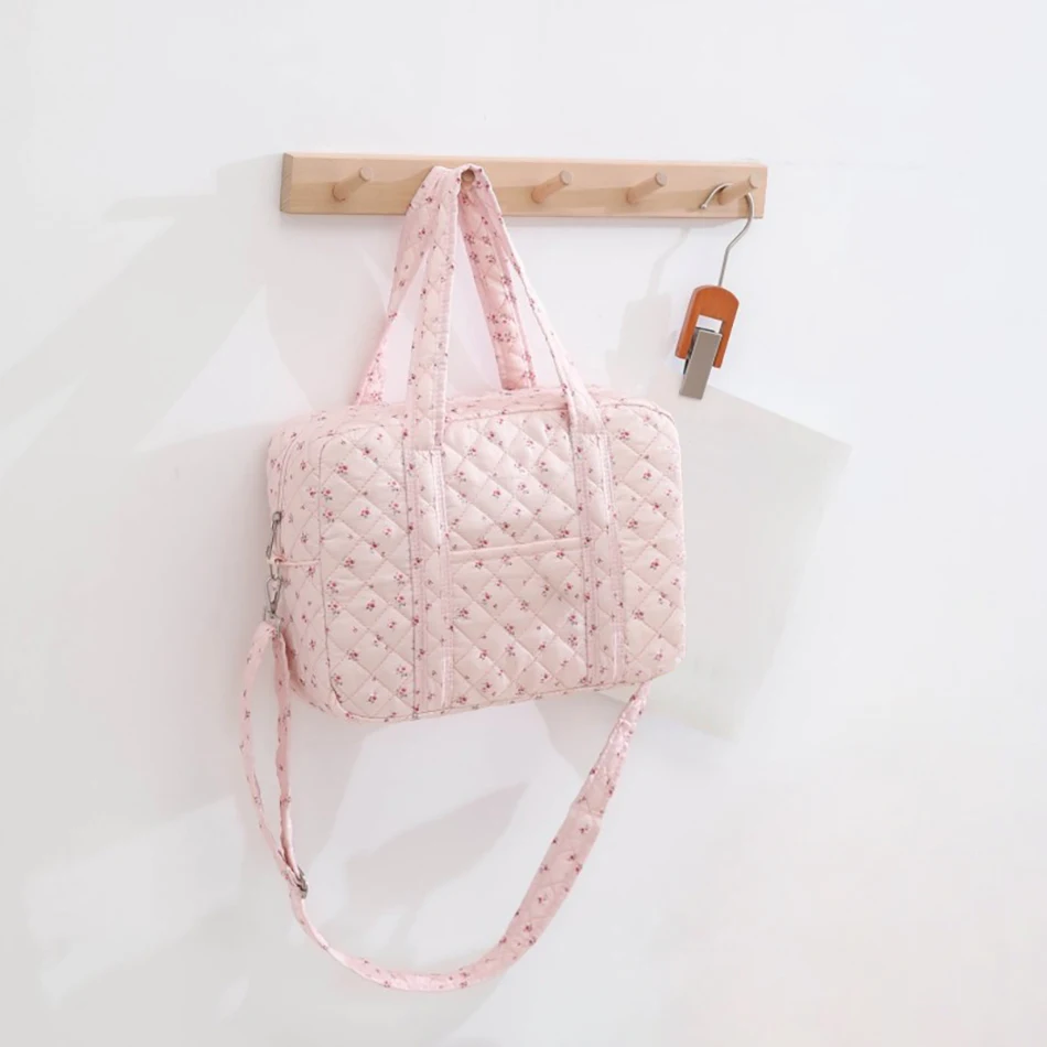 

Pink Floral Handbag Girl Shoulder Crossbody Bags Children Shopper Totes Kids Boston Bag Women Korean Style Fashion Messenger Bag