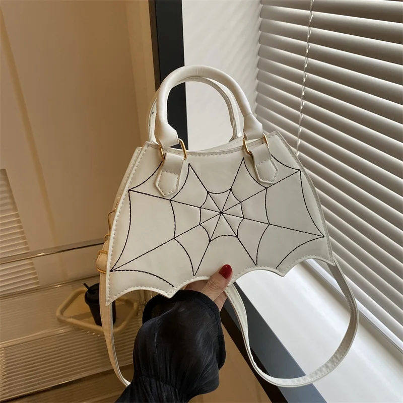 New Korean Funny Halloween Bat Women PU Handbag Creative Personalized Single Shoulder Crossbody Bag
