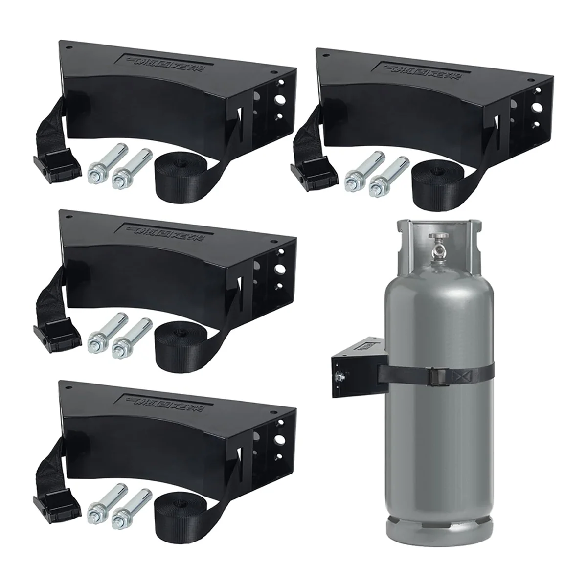 

4 Piece Propane Tank Holder, Cylinder Holder, Propane Tank Holder, 4-12 Inches, for Mounting Various Cylinders A