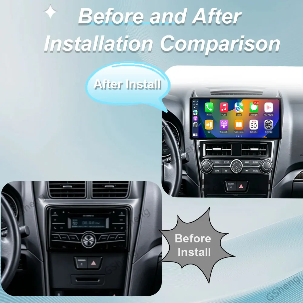 For Toyota Avanza 2017‑2019 GPS Navi Player 12.3