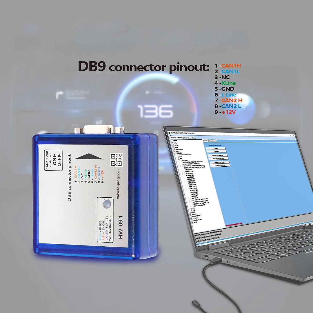 IO-PROG Programmer ECU Clone Full Ope-l I/O Terminal IO PROG ECU TCM BCM &EPS License Added All Tested BD9 Connector Multi Tool