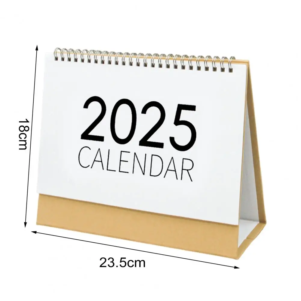 2025 calendário de mesa pequeno stand up bobina dupla ligação calendário mensal planejador diário marcação de eventos calendário de mesa de escritório