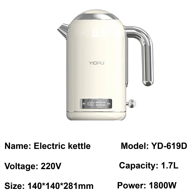 1.7L Electric Kettle 316 Stainless Steel Smart With Temperature Display Fast Boil Kettle Baby Constant Temperature Kettle 220V