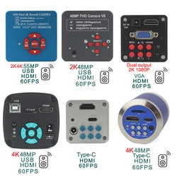 Sony imx307産業用ビデオ顕微鏡カメラ、cマウントレンズ、電話、pc、PCB、ic、はんだ付け、修理、48mp、50mp、4k、2k、vga、hdmi、USB、tf