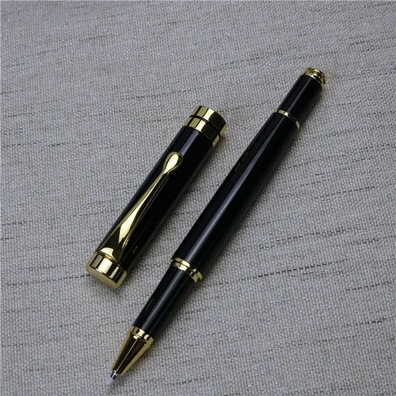 Golden text custom engraved Fountain Pen and Roller pen Office school commemorate gift full metal pen Student writing Roller Pen