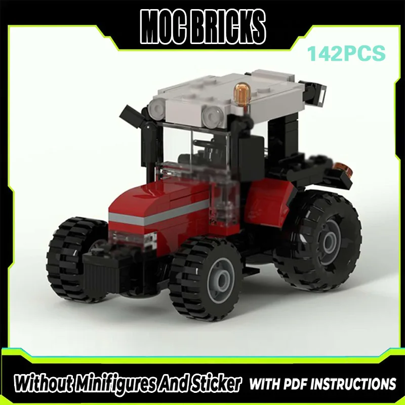 

City Car Model MOC Building Bricks Agricultural Wheel Tractor Modular Technology Gifts Holiday Assemble Children Toys Suit