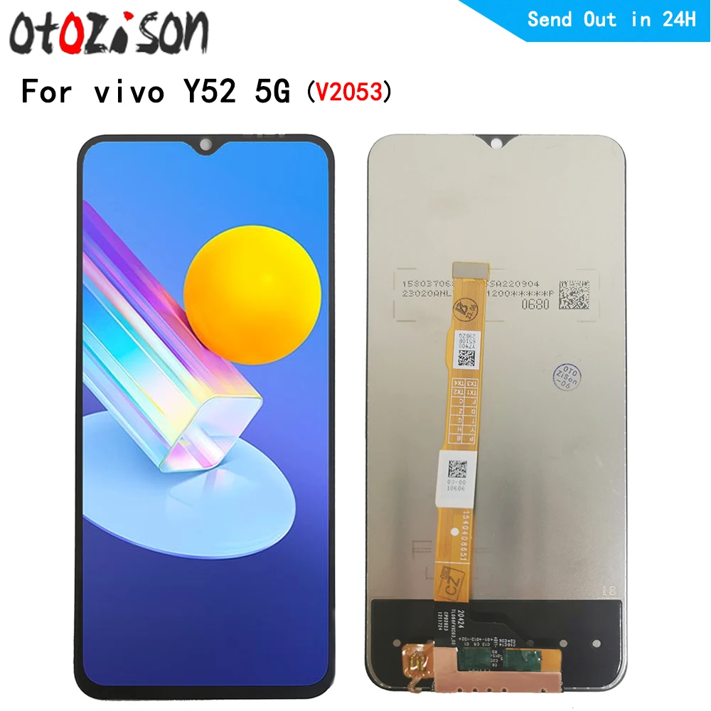 

6,58 "IPS LCDs для vivo Y52 5G V2053 ЖК-дисплей, сенсорная панель экран сенсорный модуль дигитайзера с рамкой в сборе