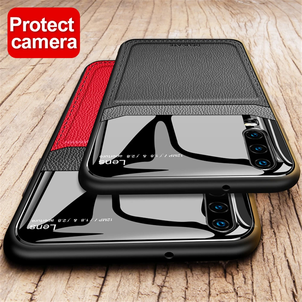 

50x Camera Protection Case for Huawei P40 P30 P20 P10 Lite Mate 30 20 10 V30 V20 Pro V10 Case Leather Shockproof Slim Back Cover