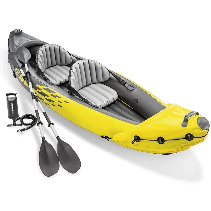 

Solar Marine 2 Person Tandem Inflatable Fishing Kayak Includes Aluminum Paddles Pump And Air Mat Floor