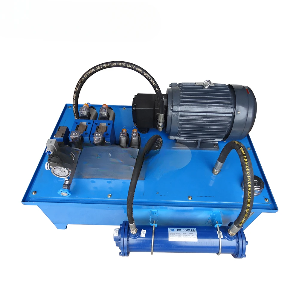 Synchronous installation of shunt cylinder hydraulic system in motor hydraulic pump station