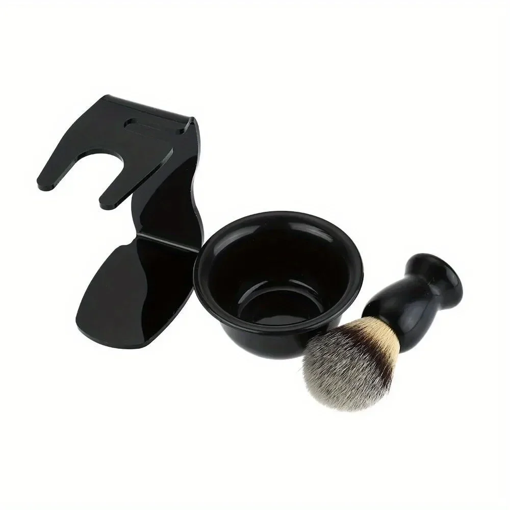 3 in 1シェービングブラシ,ベース付きブラシ,石鹸ボウル,ボウル,ブラシ,髪,アクリル,モダンなデザイン