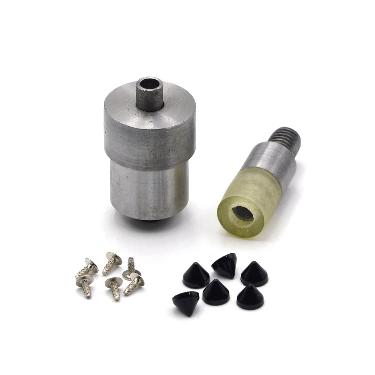 KALASO 1Set Hand Press Die Mould Tool for 6.5x5.5 mm Acrylic Cone Punk Studs Rivets Spikes DIY Craft Supplies