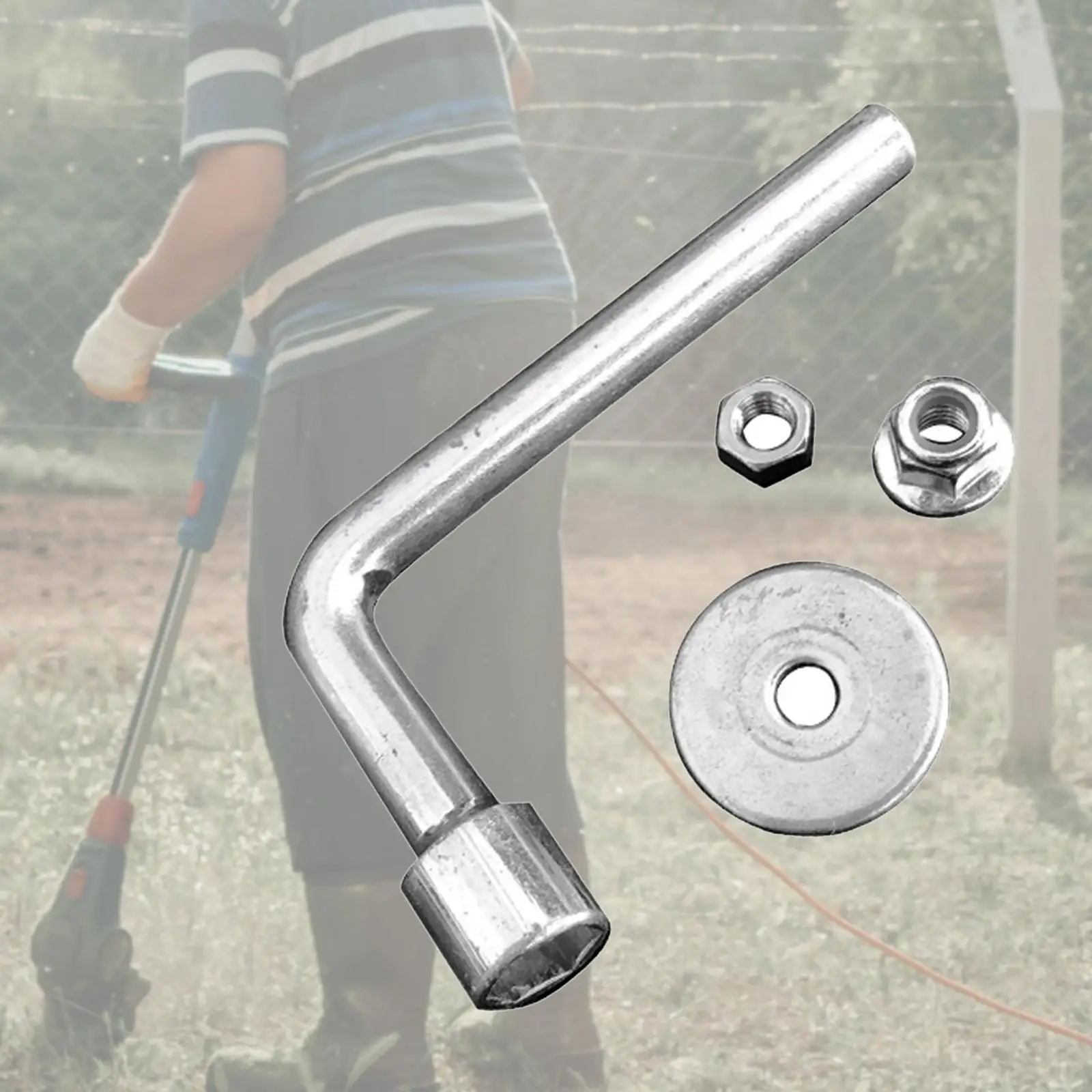 8mm Socket Wrench for Electric Grass Trimmer, Sturdy, Metal, Portable, Compact Repair Tool view 2