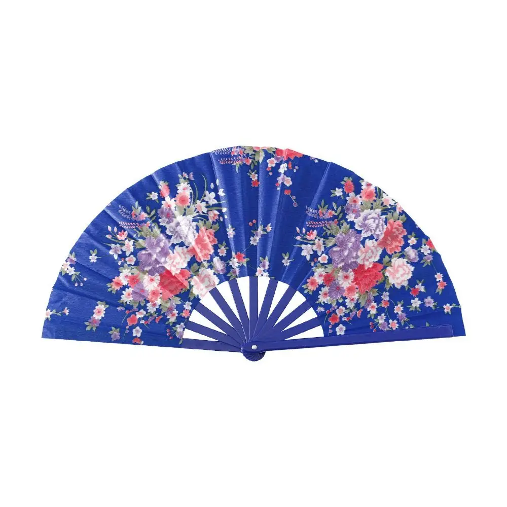 33cm Chinese Tai Chi Yoga Fan Plastic Bone 10 Colors Ancient Style Fan Dance Performance Fans