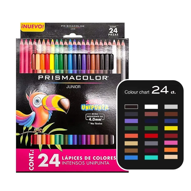 أقلام رصاص ملونة تعتمد على الزيت من PRISMACOLOR صندوق ورقي 4 مم من الدرجة الطلابية 12/24/36/48 مجموعات ألوان لرسم المشاريع الفنية والتلوين
